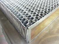 A new VHRC honeycomb core AFTER dipping.